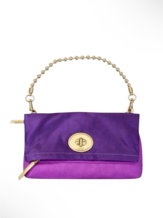 Coach Handbags - Coach Amanda Satin Fold Over Clutch-NWOT
